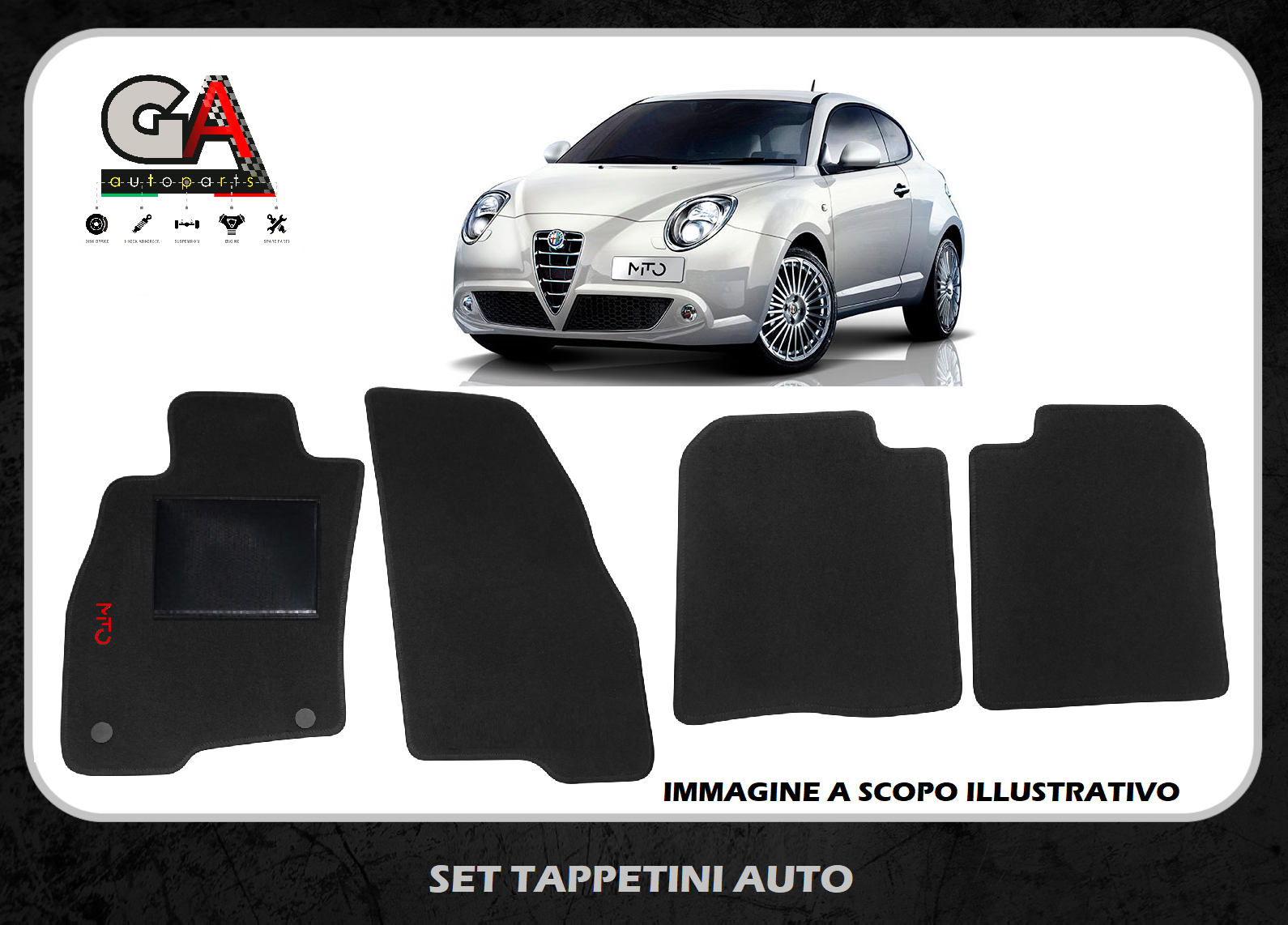 Tappetini auto Alfa Romeo Mito 09.2008-12.2018